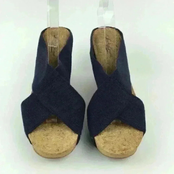 New Lucky Brand Platforms Size 10 40 Miller2 Navy - Picture 3 of 9
